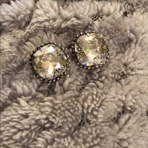 Sorrelli Cushion Cut Solitaire Stud Earrings